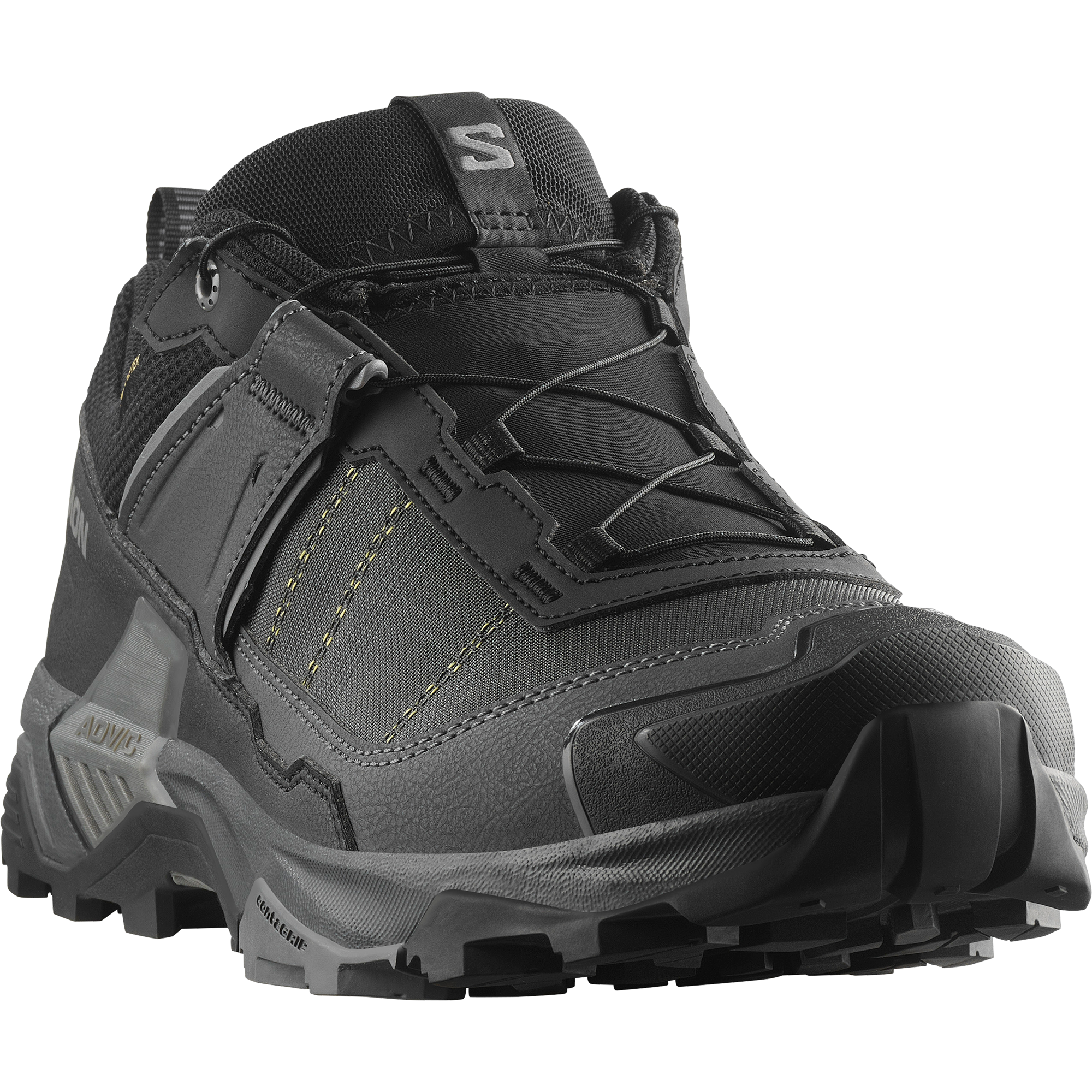 Salomon Men's X Ultra 5 Gore-Tex Wide Fit Trail Shoes (Black/Asphalt/Castlerock)