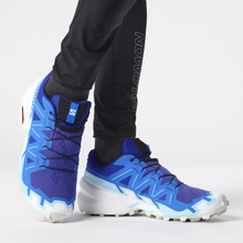 Load image into Gallery viewer, Salomon Men's Speedcross 6 Trail Running Shoes (Lapis Blue/Ibiza Blue/White)