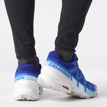 Load image into Gallery viewer, Salomon Men's Speedcross 6 Trail Running Shoes (Lapis Blue/Ibiza Blue/White)
