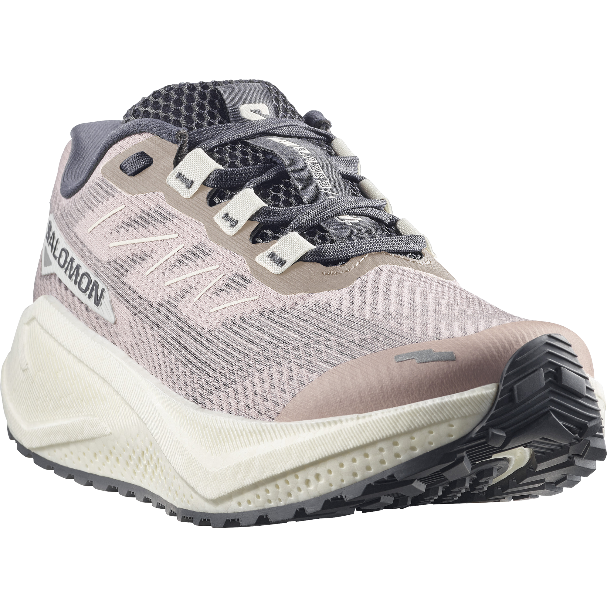 Salomon Women's Aero Blaze 3 Gravel Running Shoes (Shadow Grey/Vanilla Ice)