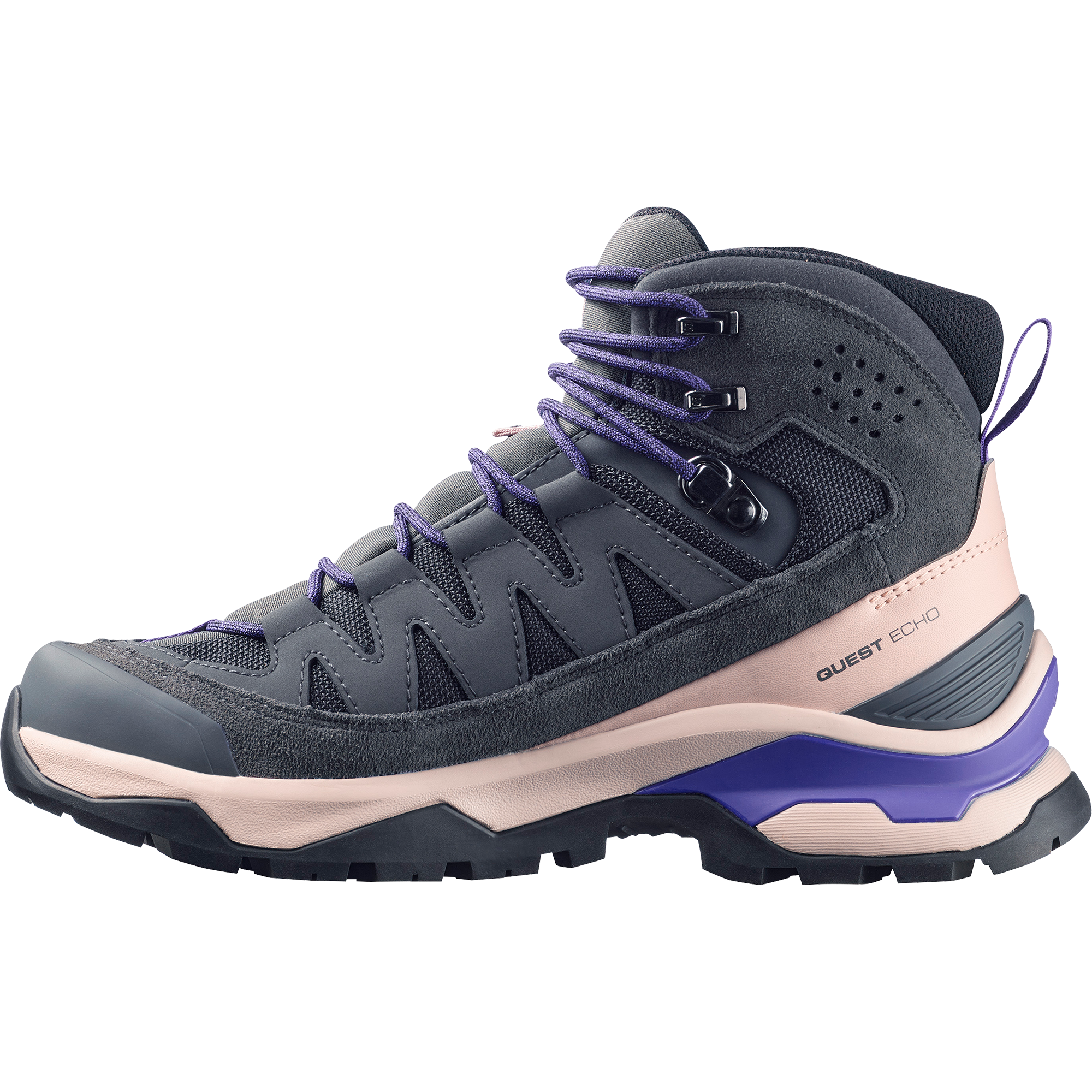 Salomon Women's Quest Echo Gore-Tex Hillwalking Boots (Asphalt/Shadow Gray/Deep Blue)