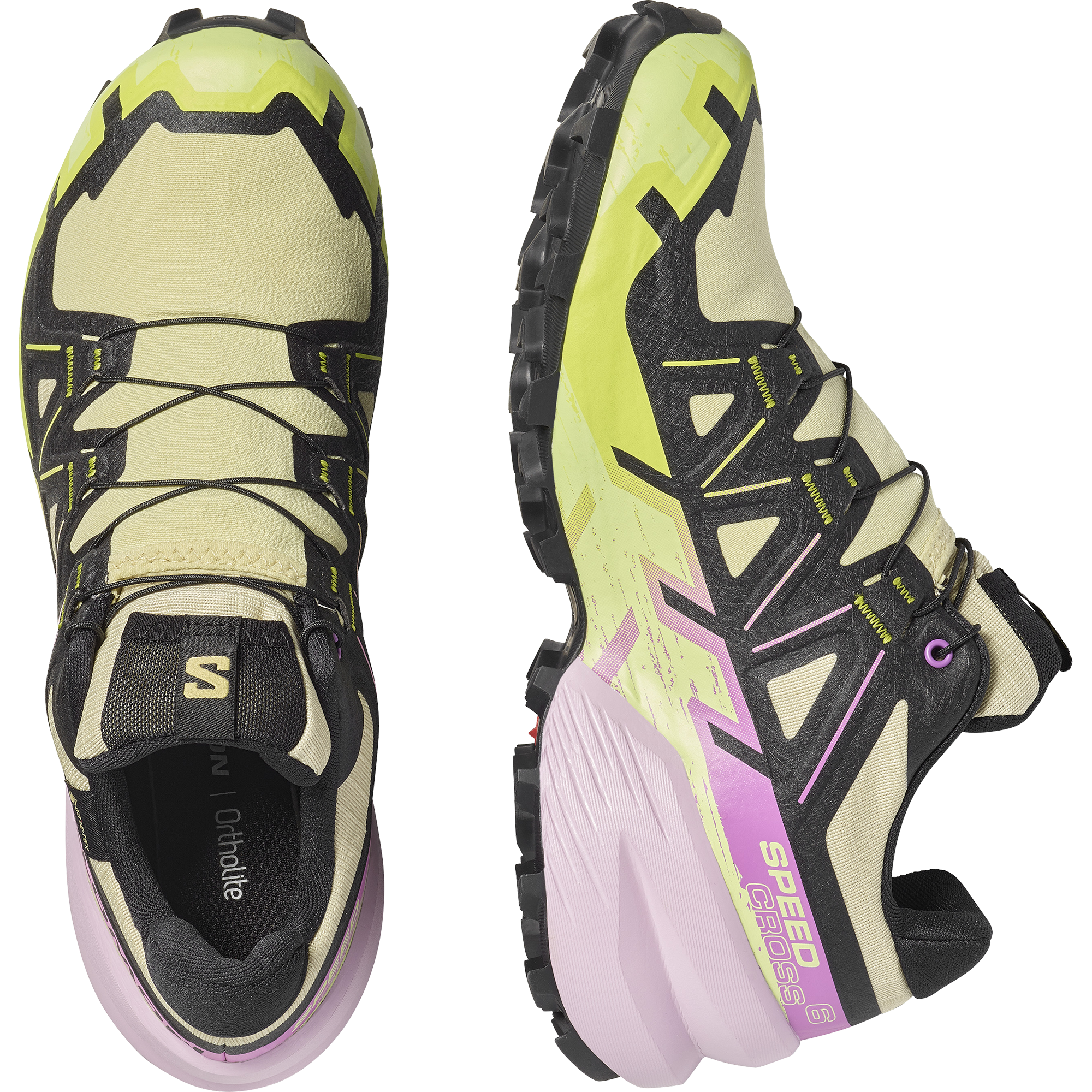 Salomon Women's Speedcross 6 Gore-Tex Trail Running Shoes (Bog/Dawn Pink)