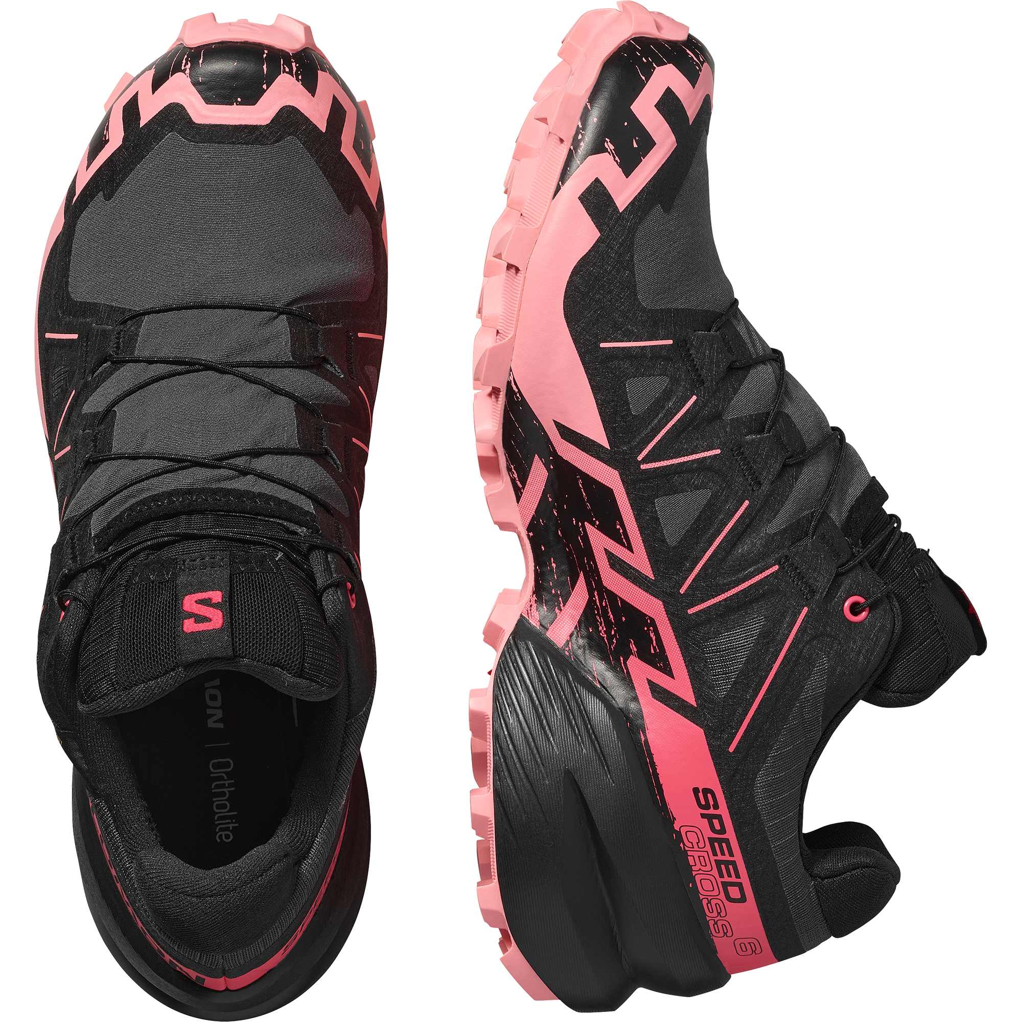 Salomon Women's Speedcross 6 Gore-Tex Trail Running Shoes (Nine Iron/Black/Flamingo Pink)
