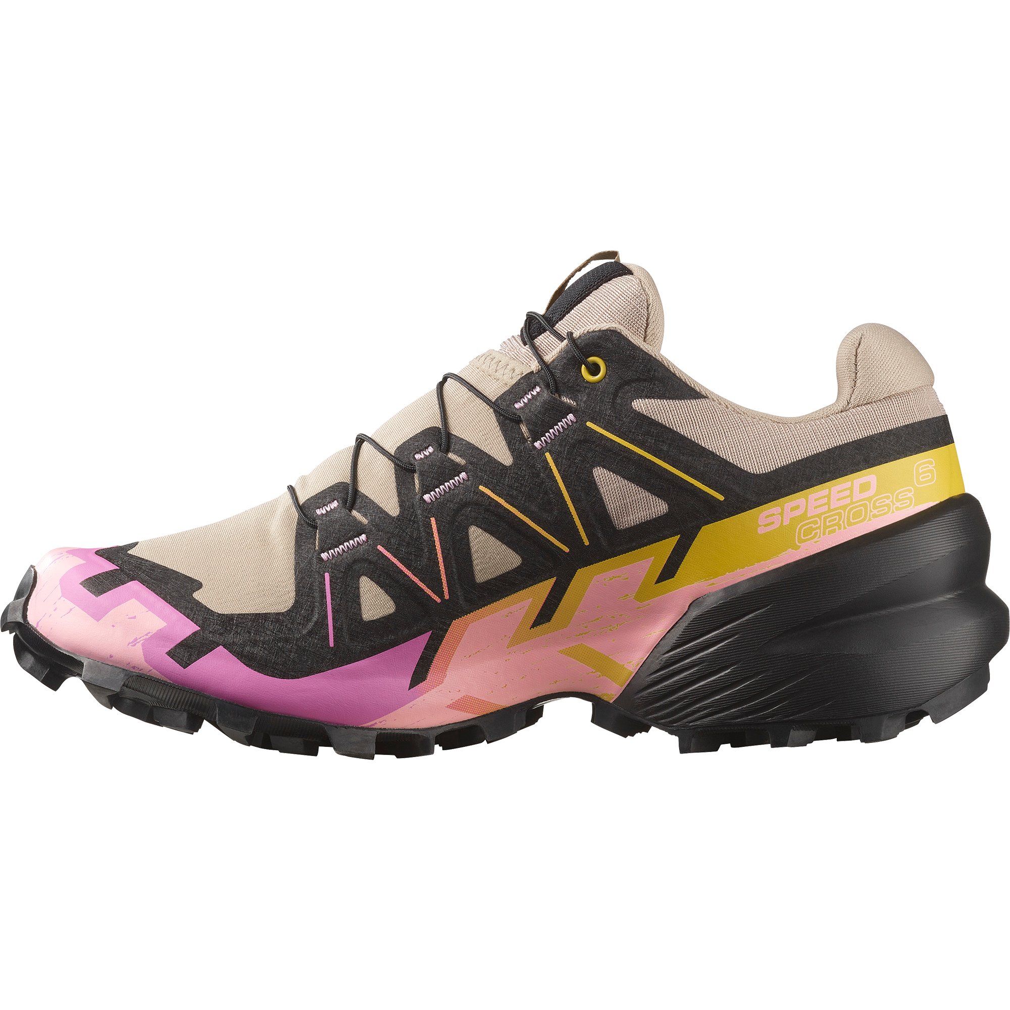 Salomon Women's Speedcross 6 Trail Running Shoes (Etherea/Black/Cyclamen)