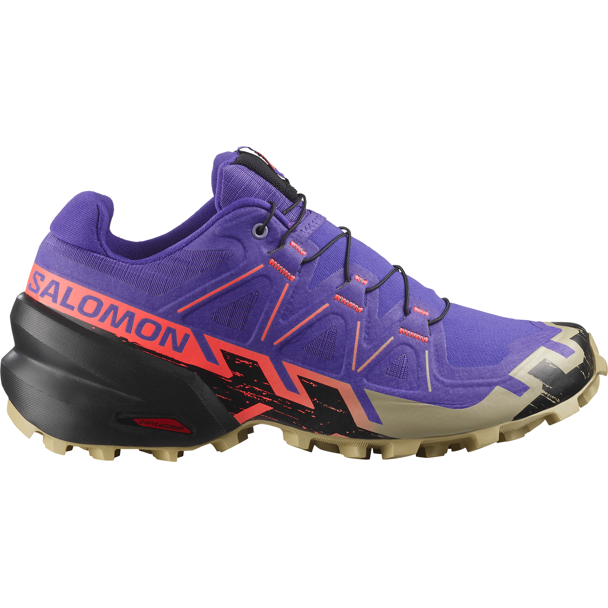 Salomon Women's Speedcross 6 Trail Running Shoes (Liberty/Black/Neon Flame)