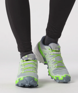 Salomon Women's Speedcross 6 Trail Running Shoes (Quarry/Green Gecko/Flint Stone)