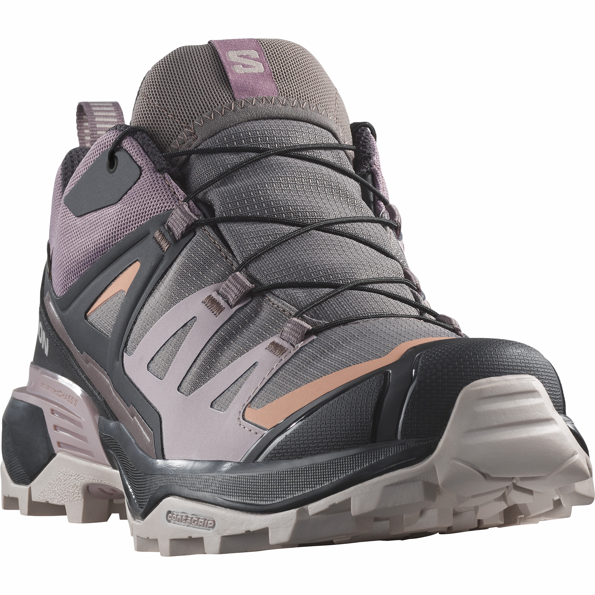 Salomon Women's X Ultra 360 Gore-Tex Hiking Trail Shoes Plum Kitten Phantom Cork L47449400