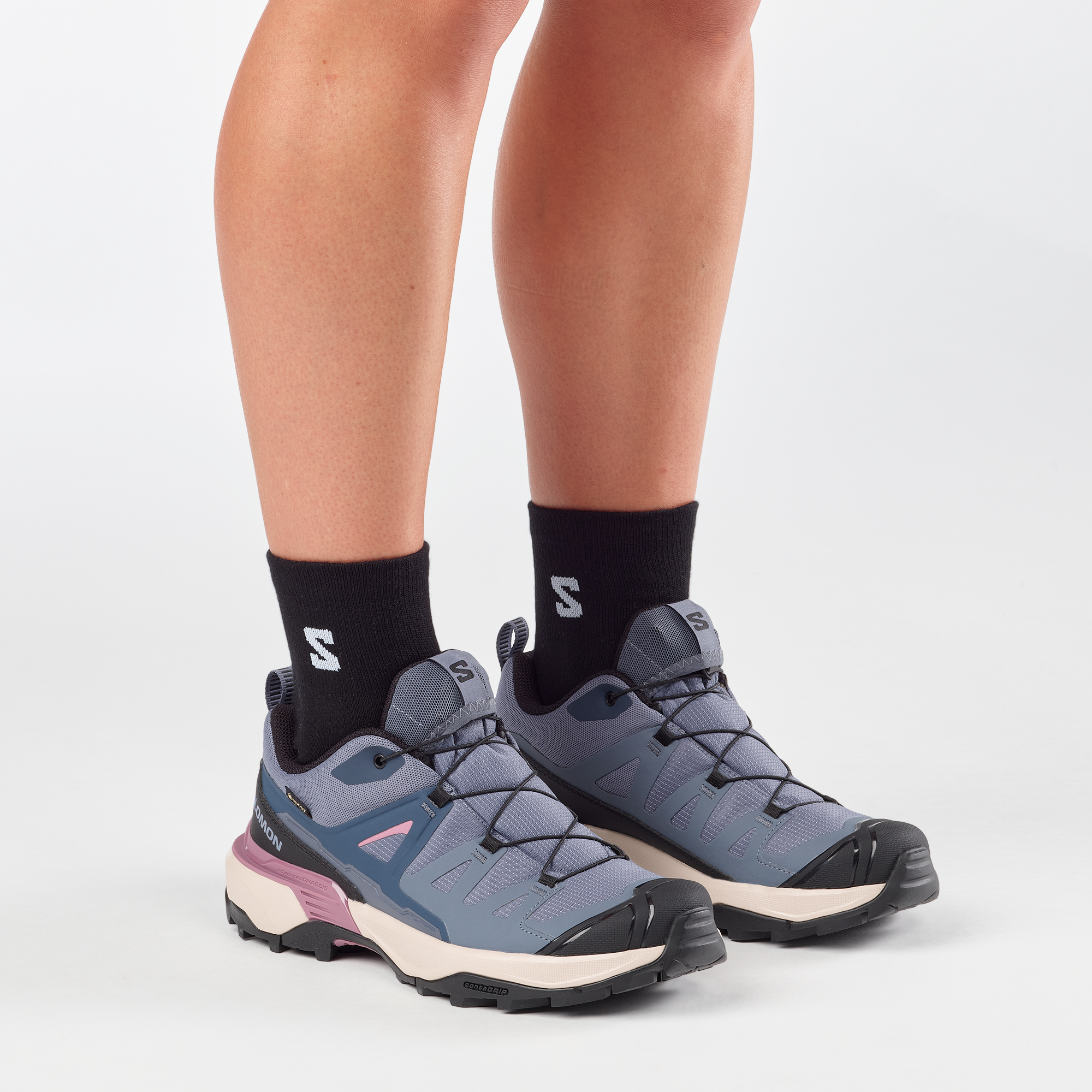 Salomon Women's X Ultra 360 Gore-Tex Trail Shoes (Spellbound/Grisaille/Dusky Orchid)