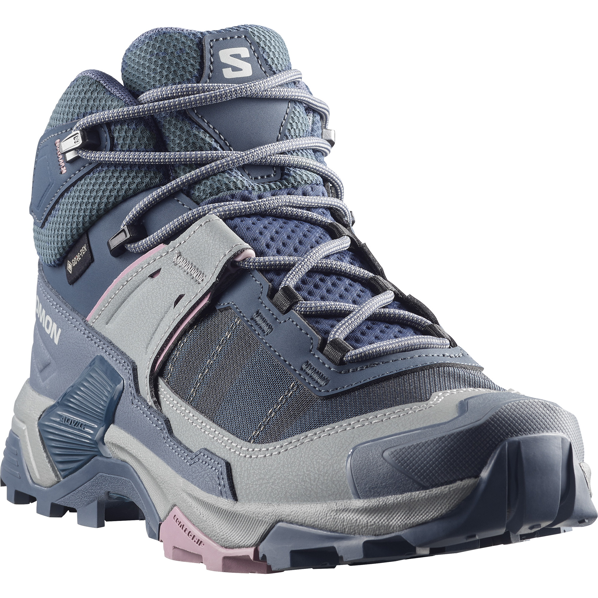 Salomon Women's X Ultra 5 Gore-Tex Mid Trail Boots (Spellbound/Monument/Dusky Orchid)