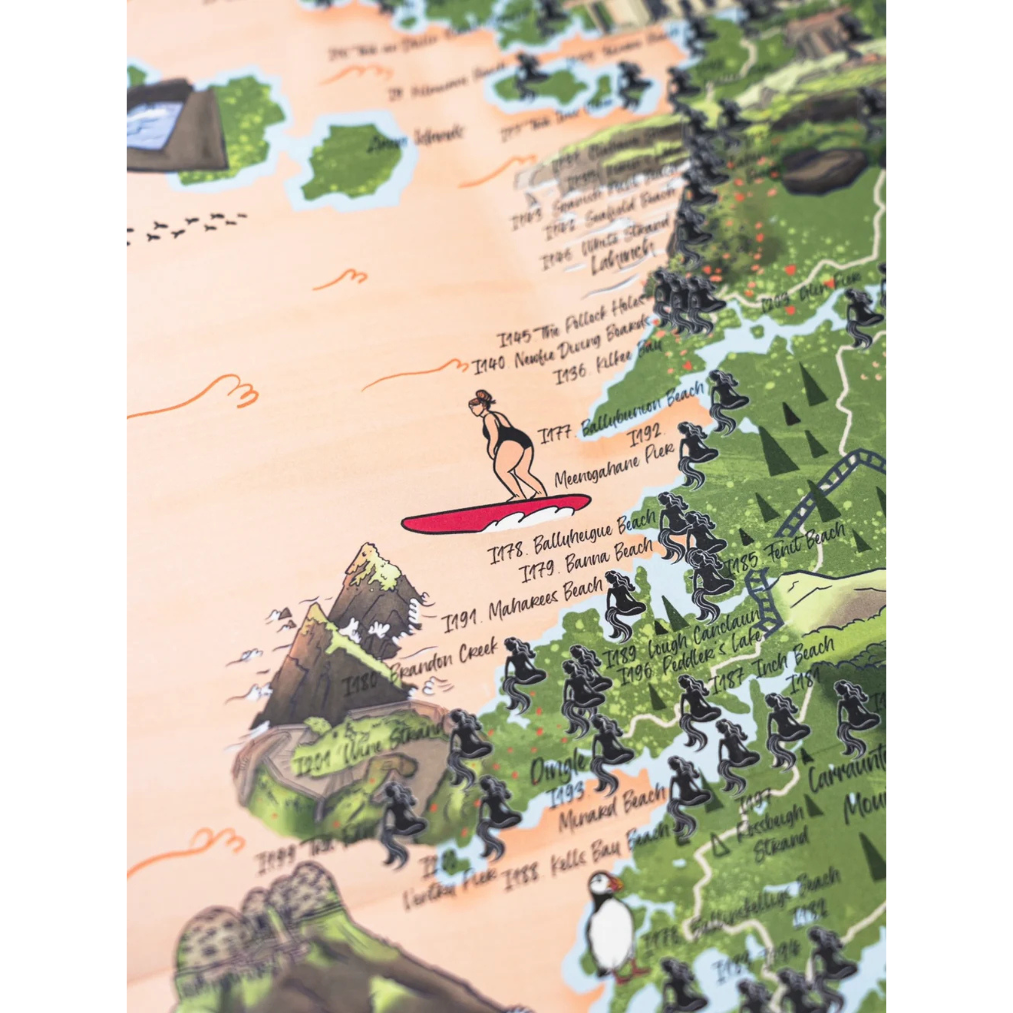 Salty Sea Sisters Swim Map of Ireland