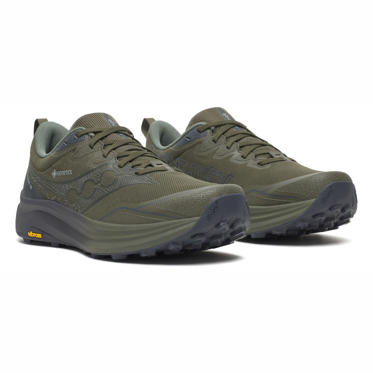 Saucony Men's Peregrine 16 Gore-Tex Trail Running Shoes (Fatigue/Ebony)