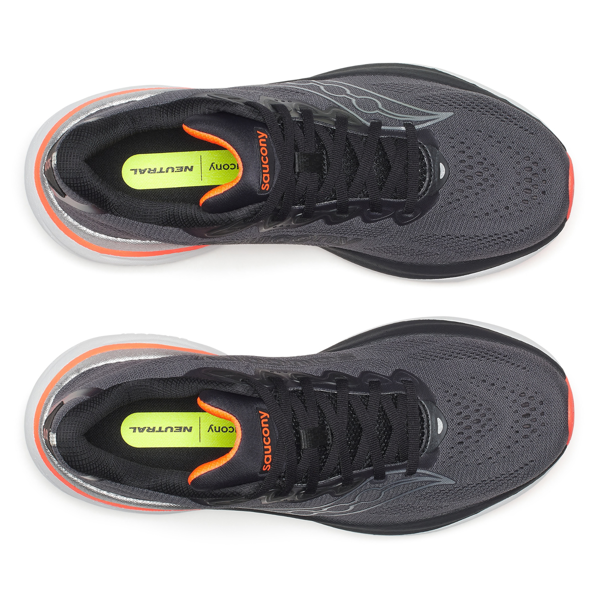 Saucony Men's Ride 19 Running Shoes Carbon Black 1007 S21055