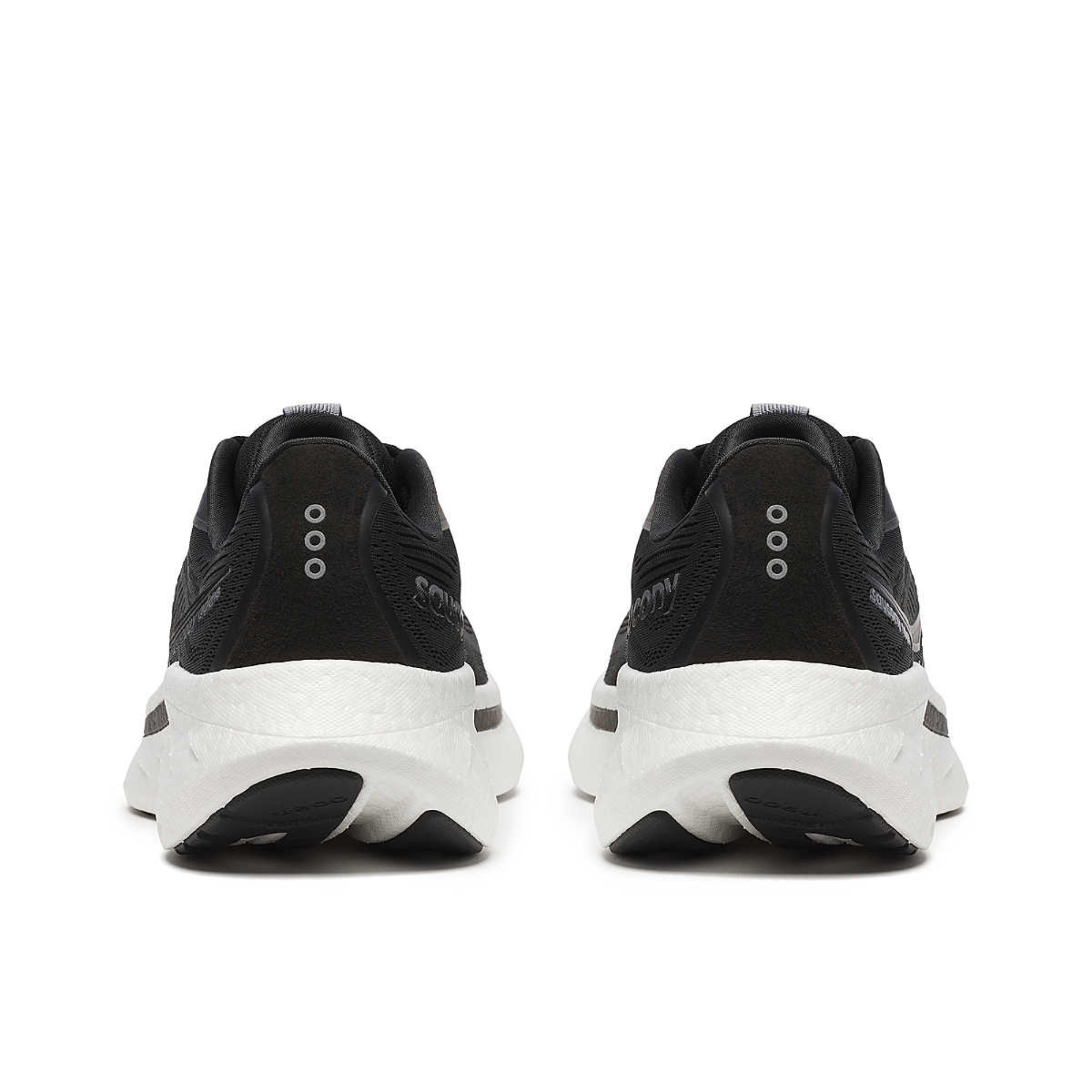 Saucony Women's Ride 18 Wide Fit Running Shoes (Black/White)
