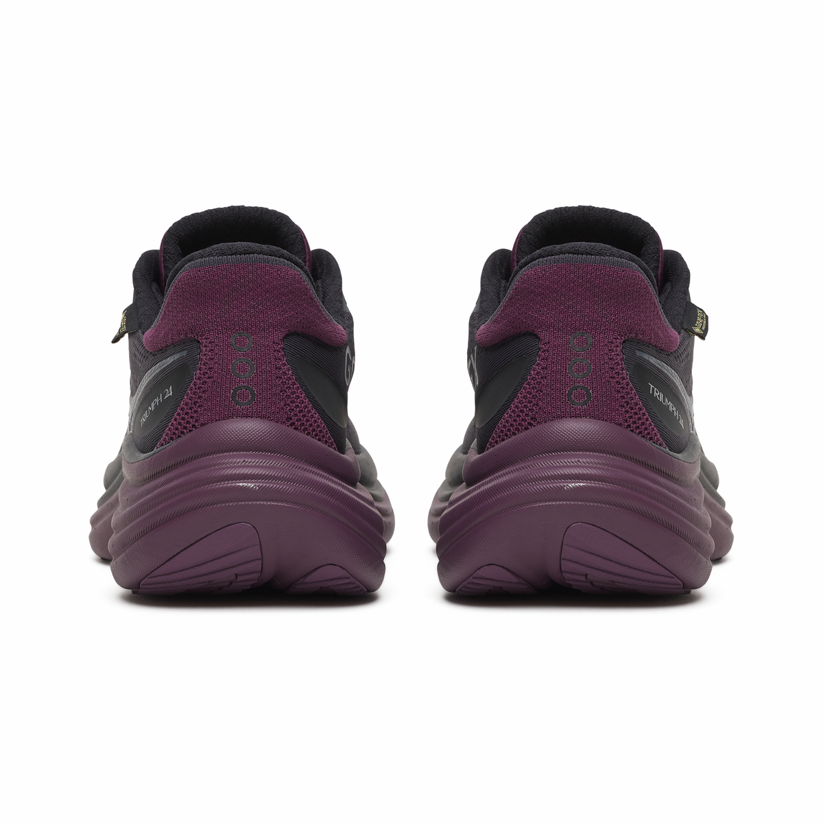 Saucony Women's Triumph 24 Gore-Tex Running Shoes (Ebony/Eggplant)