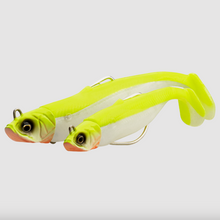 Load image into Gallery viewer, Savage Gear Minnow Weedless 2+1 Soft Lure (12.5cm/Sinking/28g)(Green/Silver)