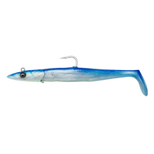 Load image into Gallery viewer, Savage Gear Sandeel V2 2+1 Lure (14cm/Sinking/33g)(Blue Pearl Silver)