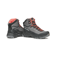 Load image into Gallery viewer, Scarpa Women's Rush Trek Light Vegan Gore-Tex Hillwalking Boots (Grey/Coral)