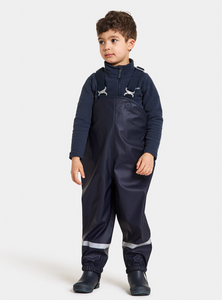 Didriksons Kids' Plaskeman PU Waterproof Bib Pants (Navy)