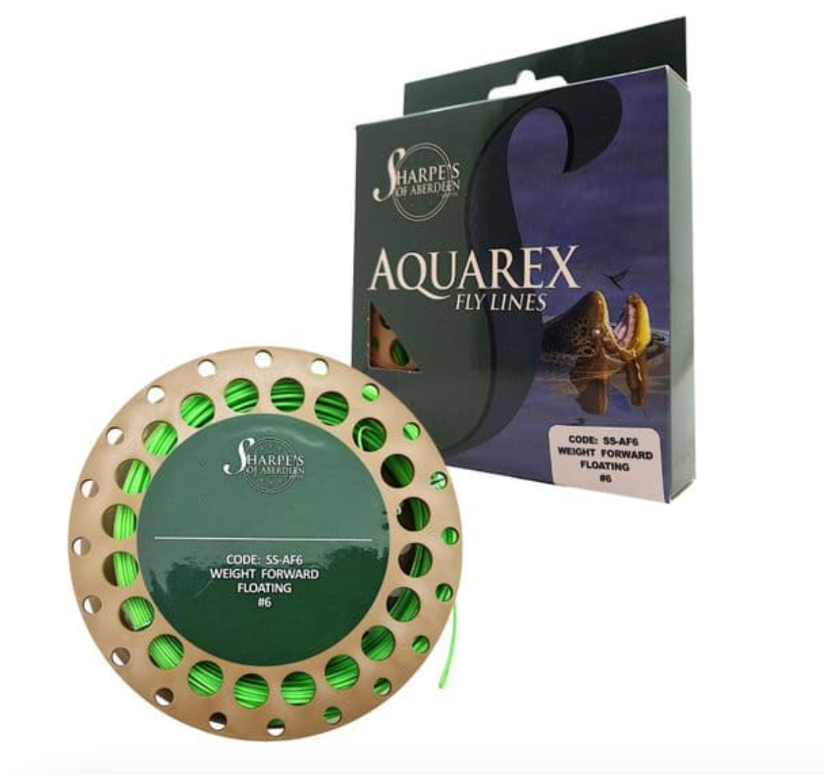 Sharpes of Aberdeen Aquarex Weight Forward Floating Fly Line (#6/100ft)(Green)