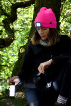 Load image into Gallery viewer, Six Peaks Unisex LED Lighted Beanie Hat (Pink)