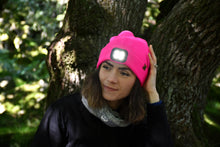 Load image into Gallery viewer, Six Peaks Unisex LED Lighted Beanie Hat (Pink)
