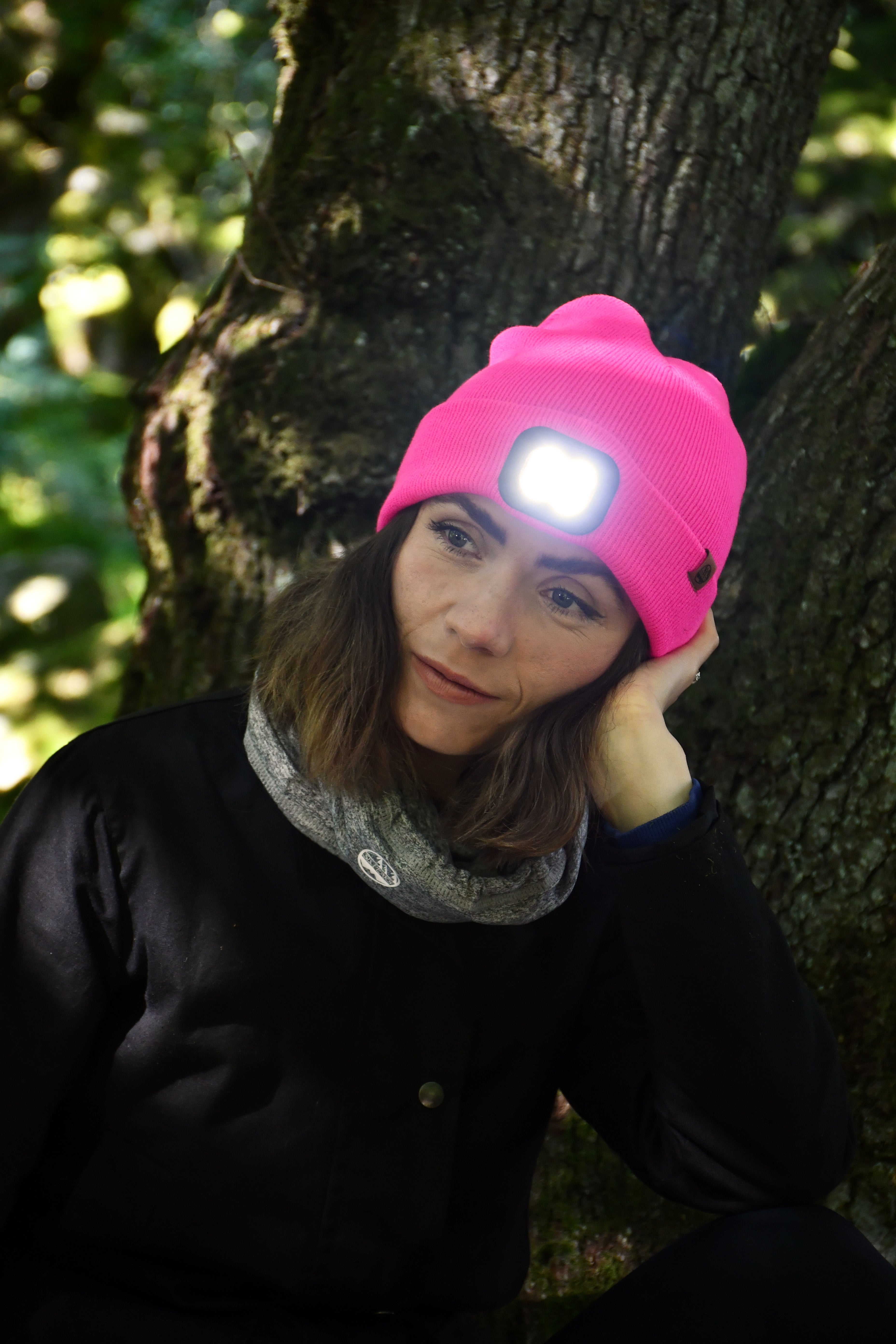 Six Peaks Unisex LED Lighted Beanie Hat (Pink)