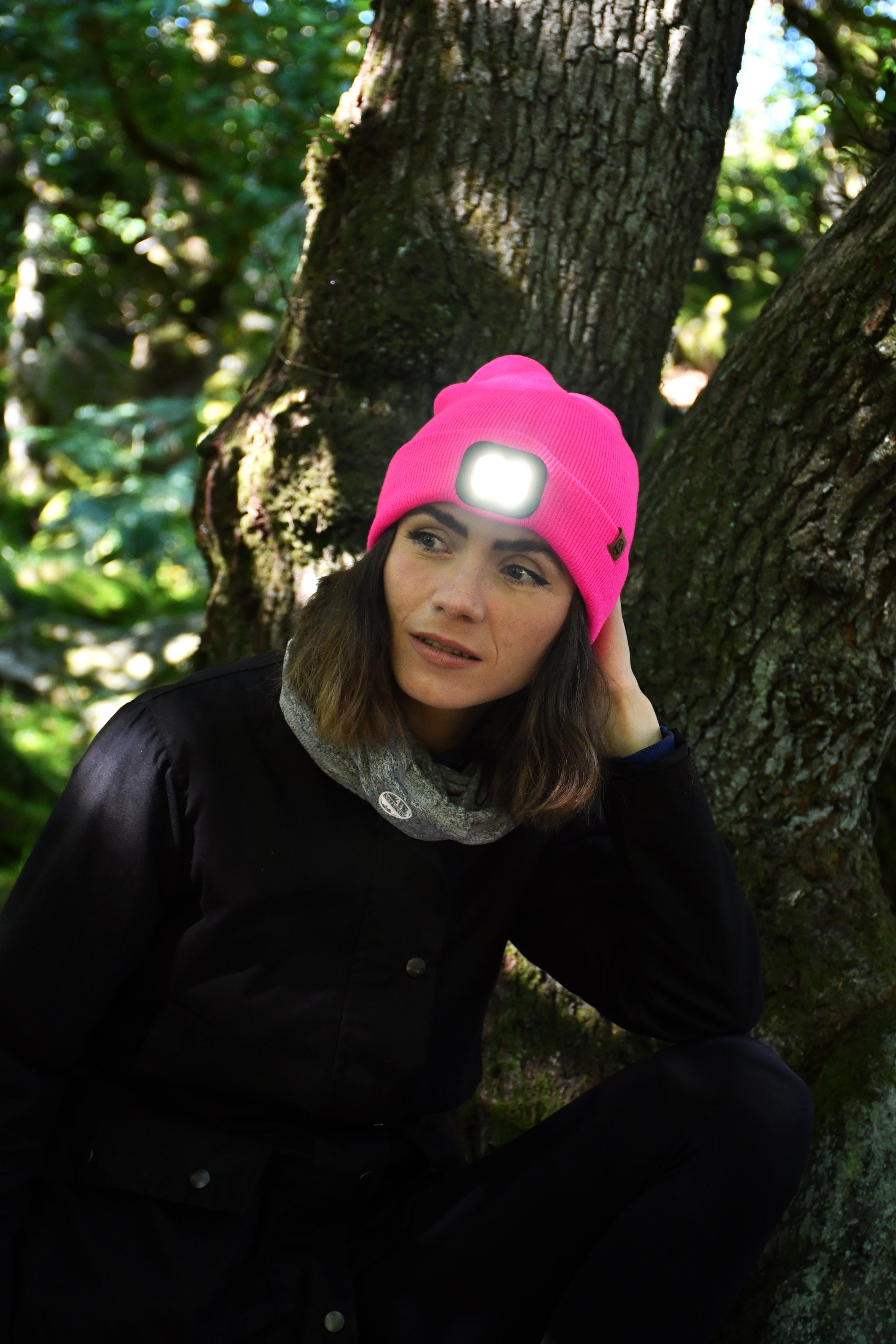 Six Peaks Unisex LED Lighted Beanie Hat (Pink)