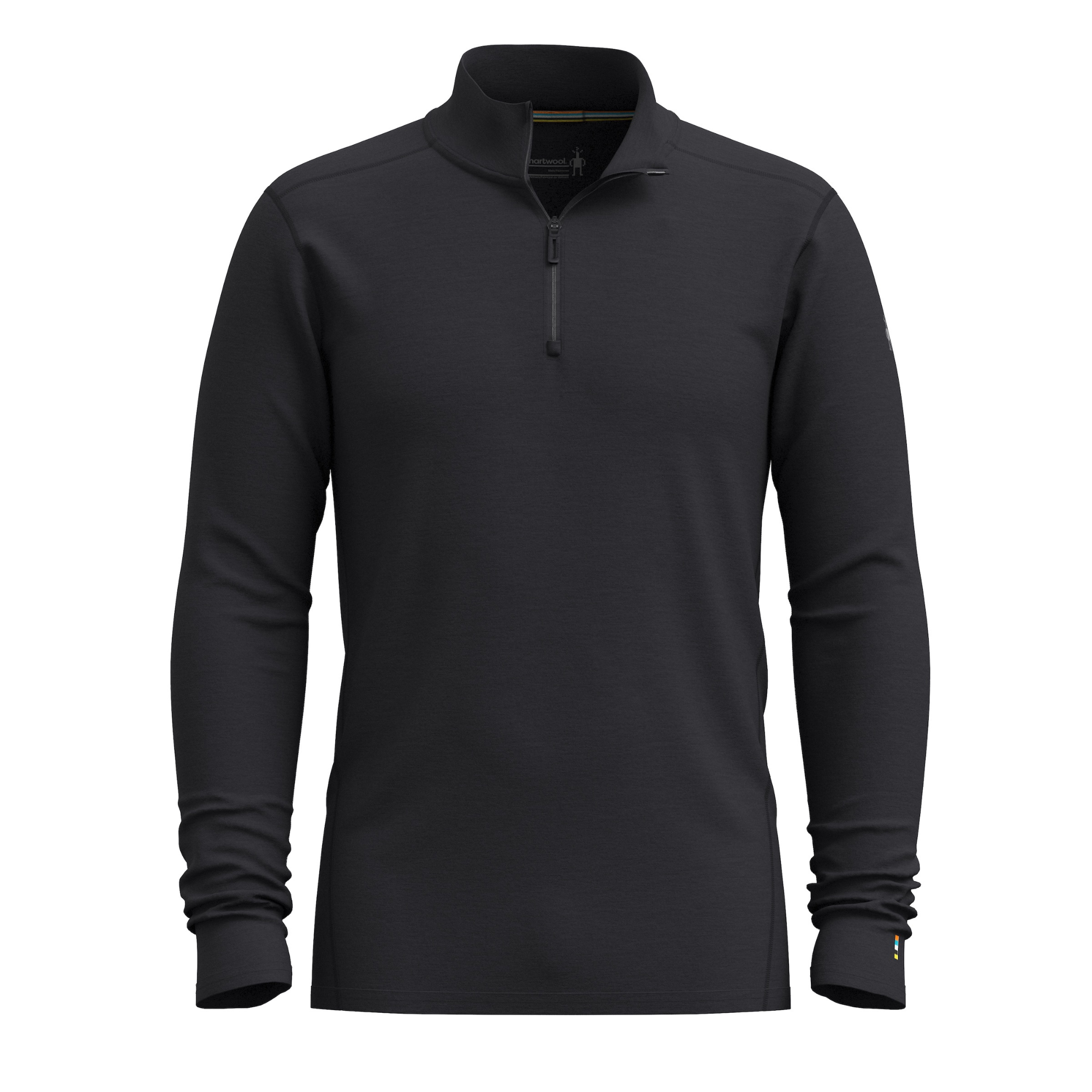 Smartwool Men's Classic Thermal Merino 150 Quarter Zip Long Sleeve Base Layer Top (Black)