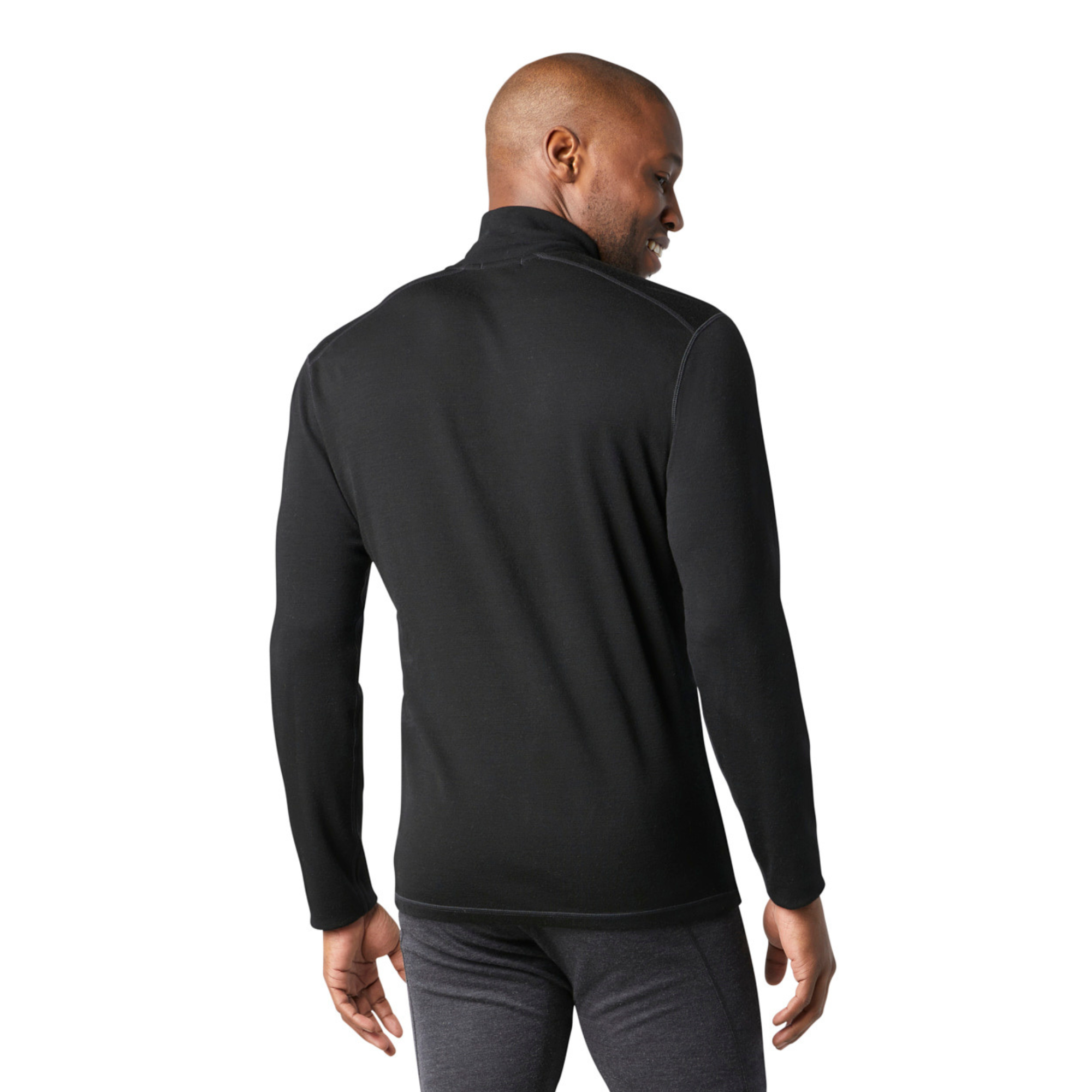 Smartwool Men's Classic Thermal Merino 250 Quarter Zip Long Sleeve Base Layer Top (Black)