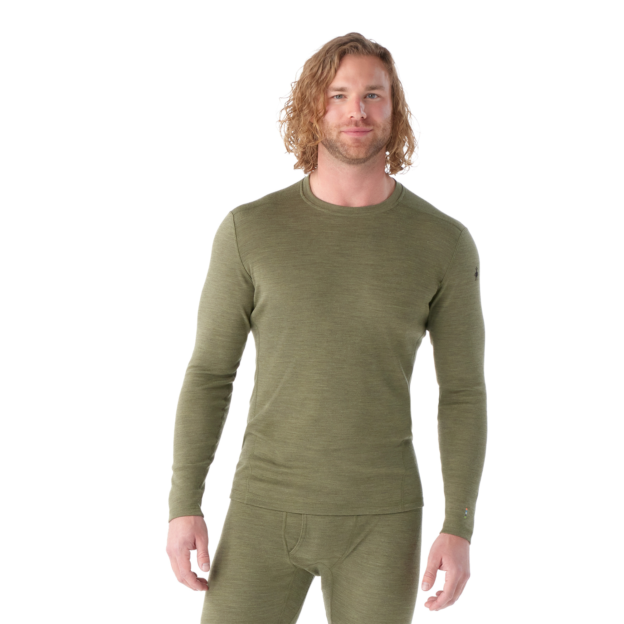 Smartwool Men's Classic Thermal Merino 250 Crew Neck Base Layer Top (Winter Moss)