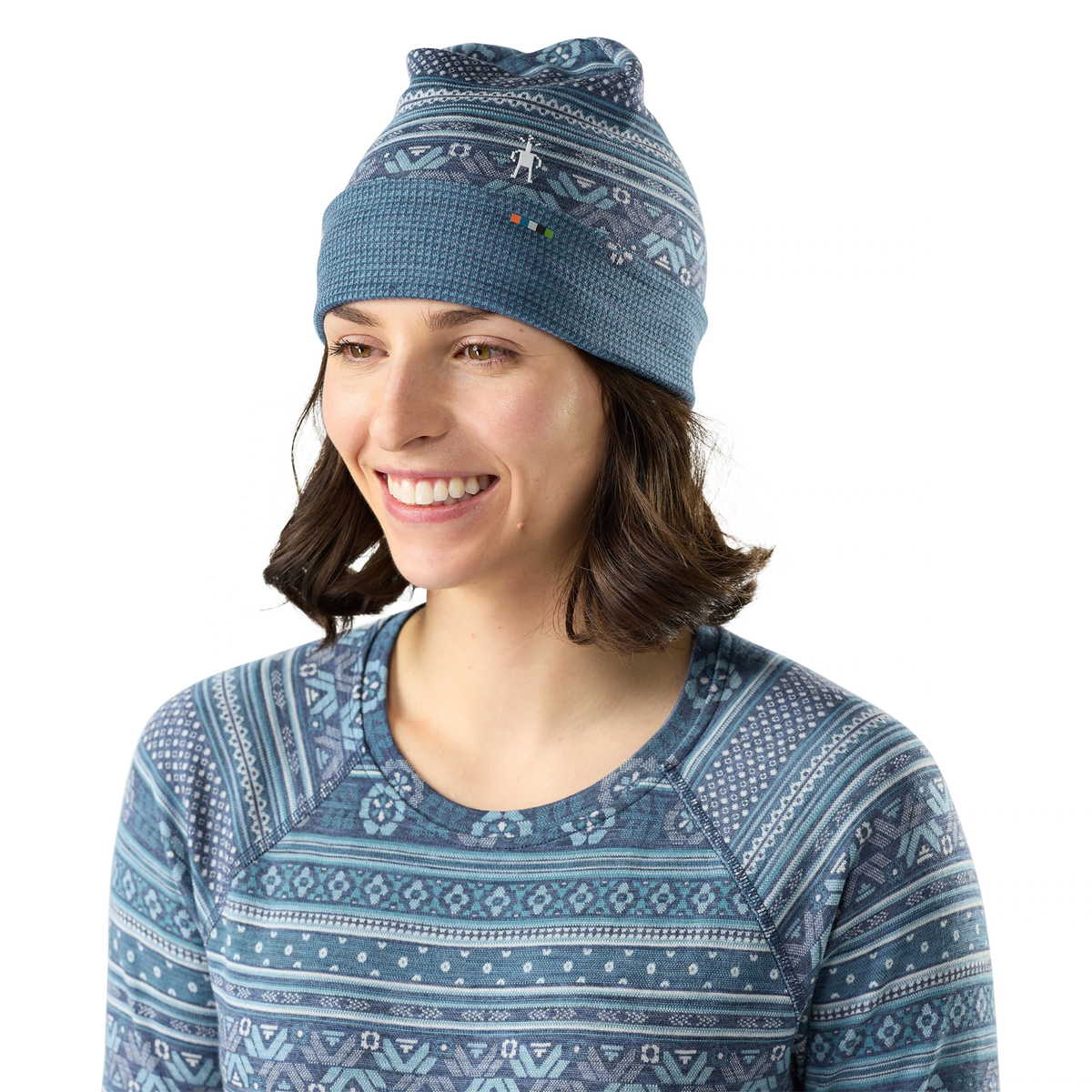 Smartwool Unisex Merino 250 Cuffed Beanie Reversible Nightfall Fair Isle Fun R34 SW0SW956