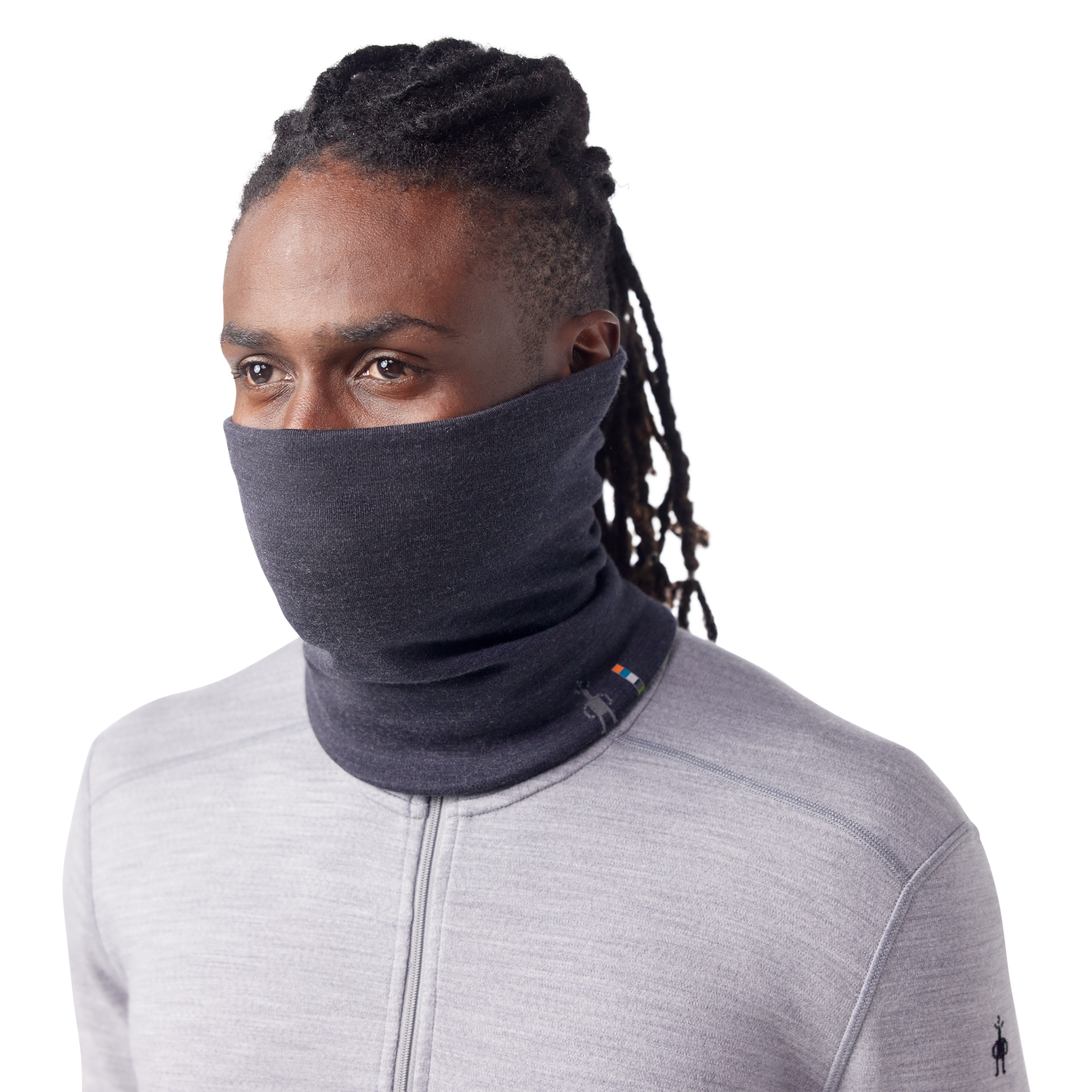 Smartwool Unisex Thermal Merino Reversible Neck Gaiter (Charcoal Heather)