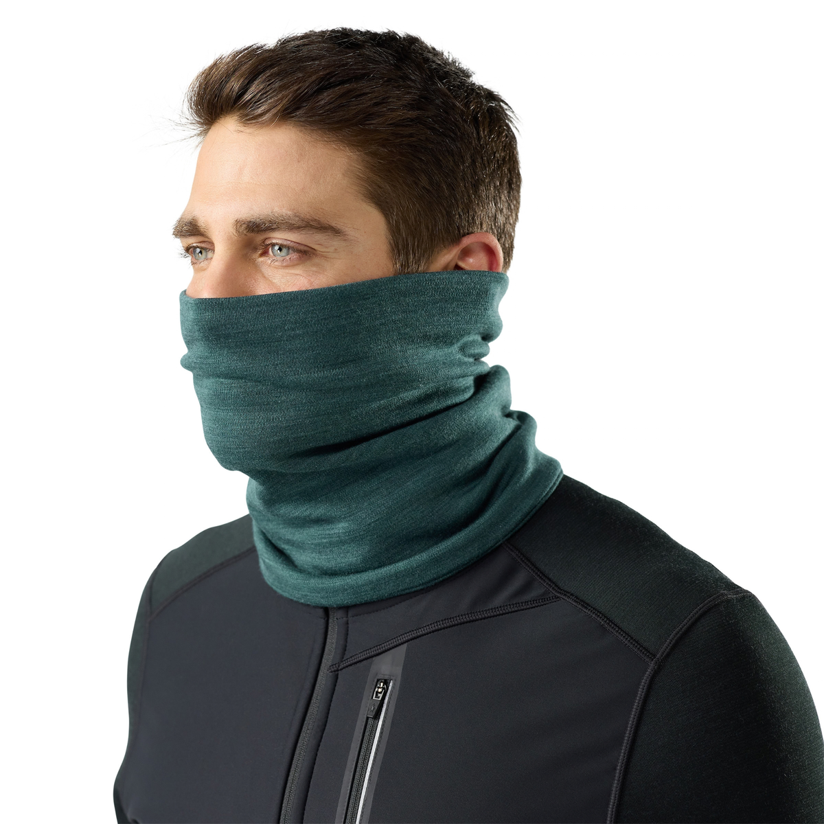 Smartwool Unisex Thermal Merino Reversible Neck Gaiter Dark Teal Heather R25 SW017071