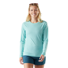Load image into Gallery viewer, Smartwool Women's All Season Merino 150 Long Sleeve Base Layer Top (Boxed)(Pacific Blue)