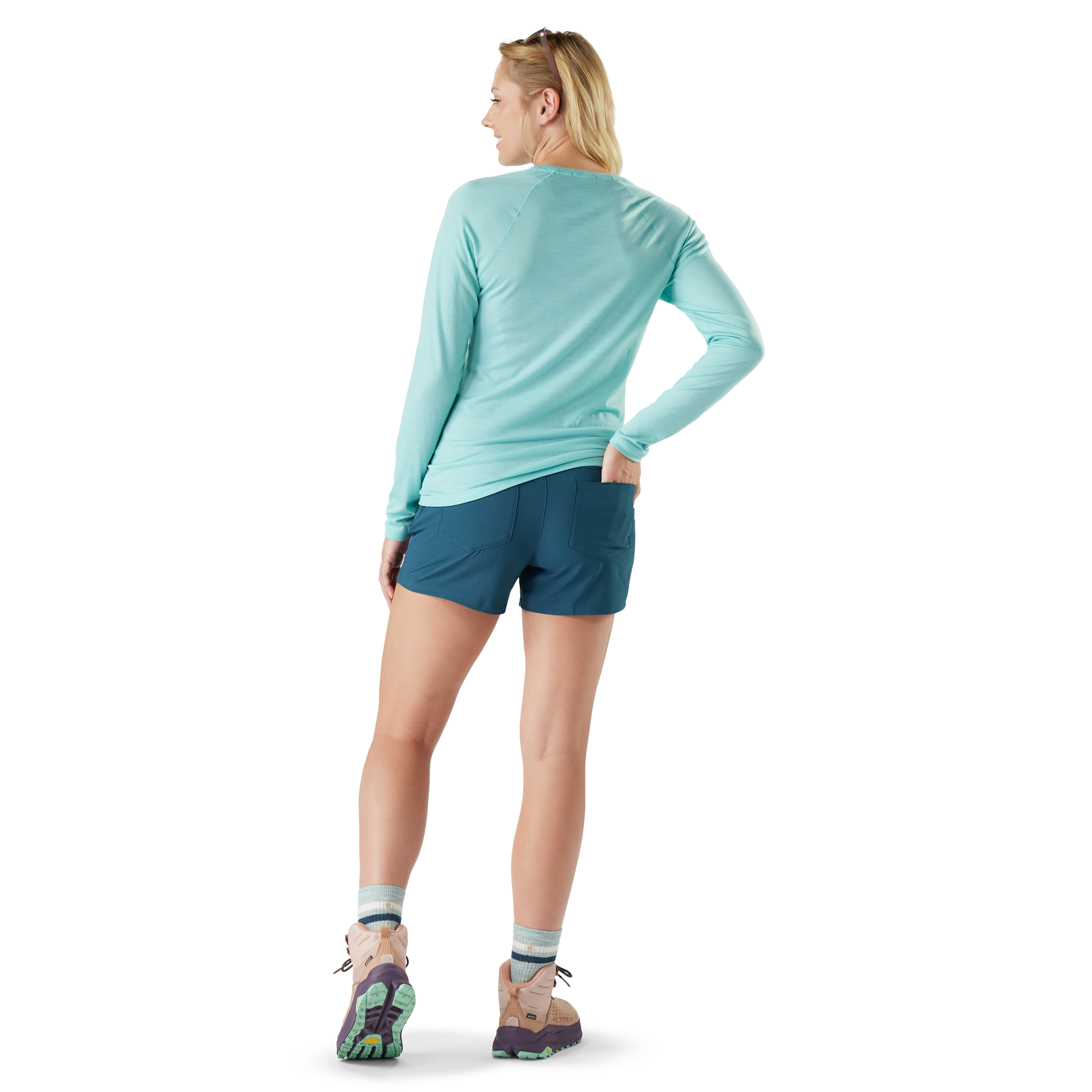 Smartwool Women's All Season Merino 150 Long Sleeve Base Layer Top (Boxed)(Pacific Blue)