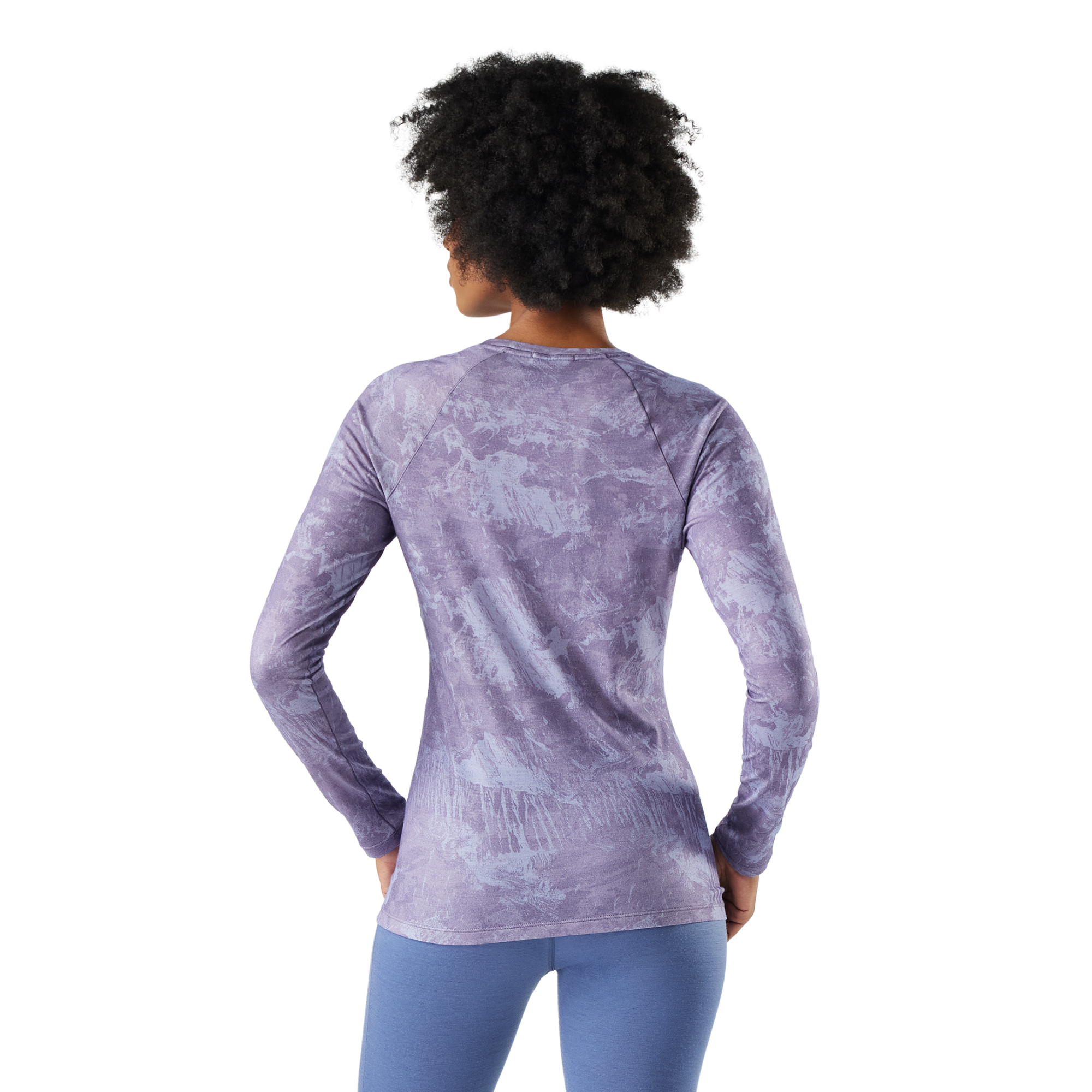 Smartwool Women's All Season Merino 150 Long Sleeve Base Layer Top (Boxed)(Purple Storm Mountain)