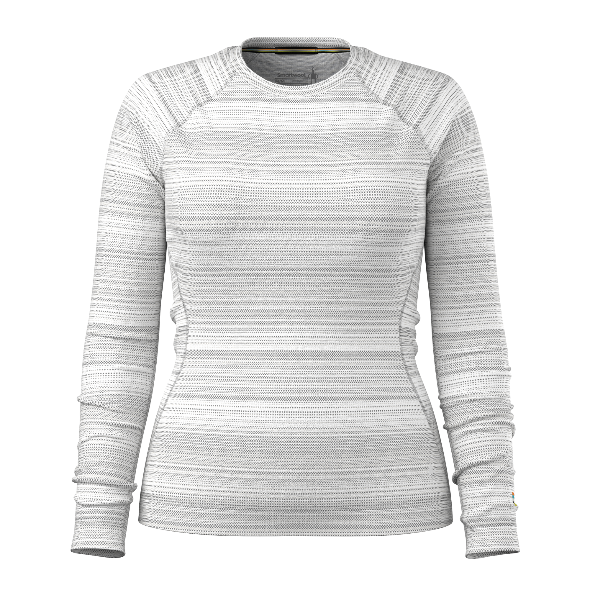 Smartwool Women's Classic Thermal Merino 250 Long Sleeve Crew Neck Base Layer Top (Light Grey Colour Shift)