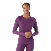 Load image into Gallery viewer, Smartwool Women&#39;s Classic Thermal Merino 250 Crew Neck Long Sleeve Base Layer Top (Purple Iris Heather)

