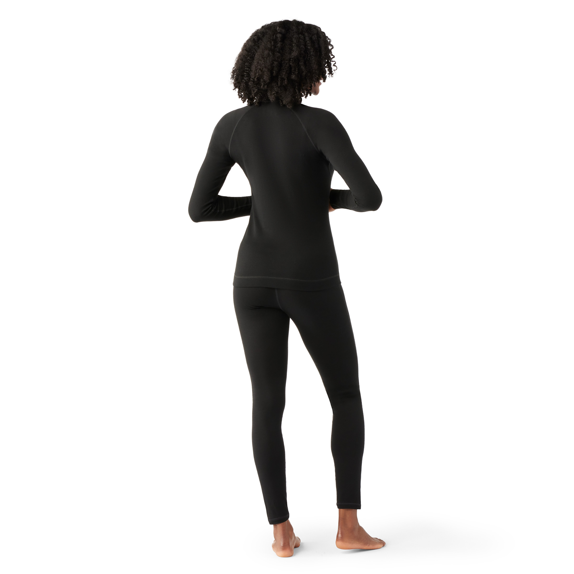 Smartwool Women's Classic Thermal Merino 250 Long Sleeve Quarter Zip Base Layer Top (Black)