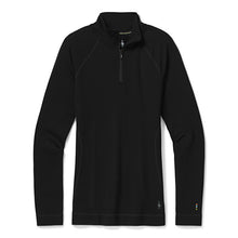 Load image into Gallery viewer, Smartwool Women&#39;s Classic Thermal Merino 250 Long Sleeve 1/4 Zip Base Layer Top (Black)
