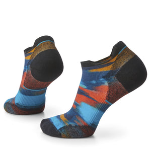 Smartwool Women's Targeted Cushion Brushed Print Merino Blend Low Ankle Run Socks (Alpine Blue)