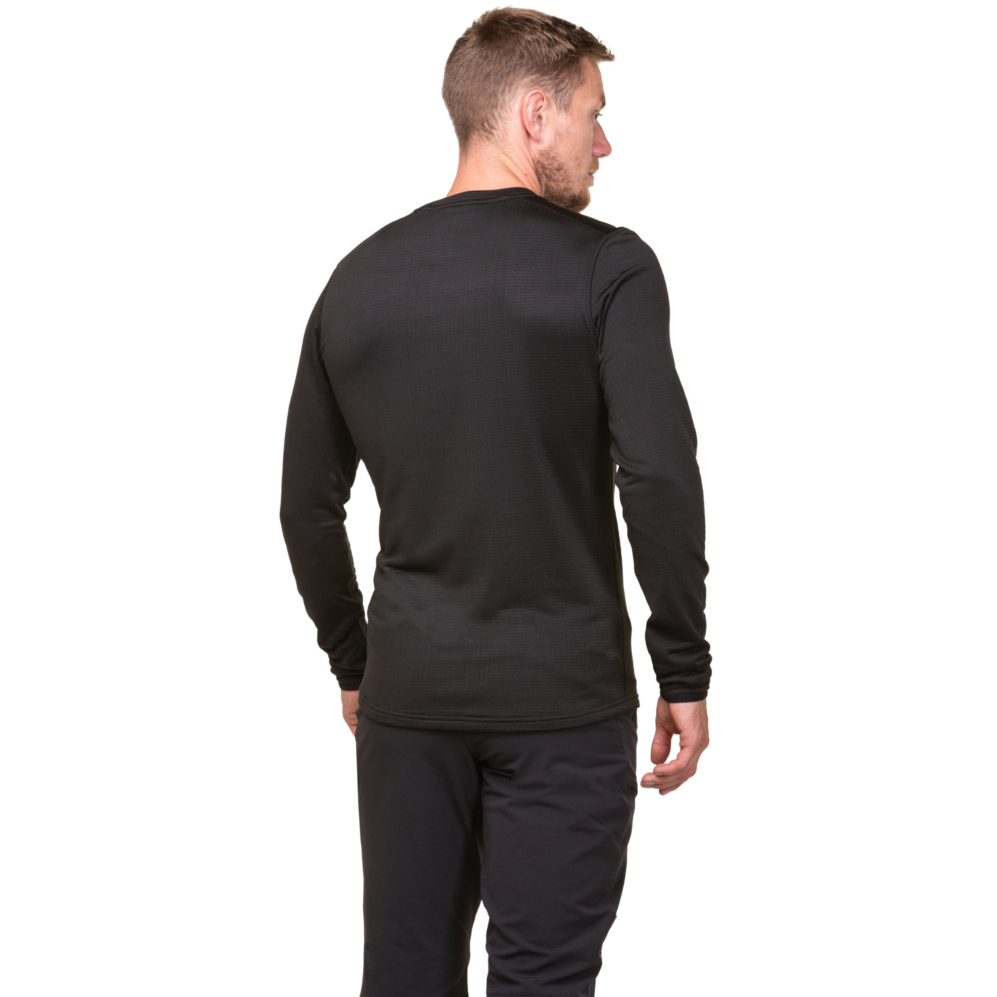 Sprayway Men's Dornie Crew Neck Long Sleeve Base Layer Top (Black)