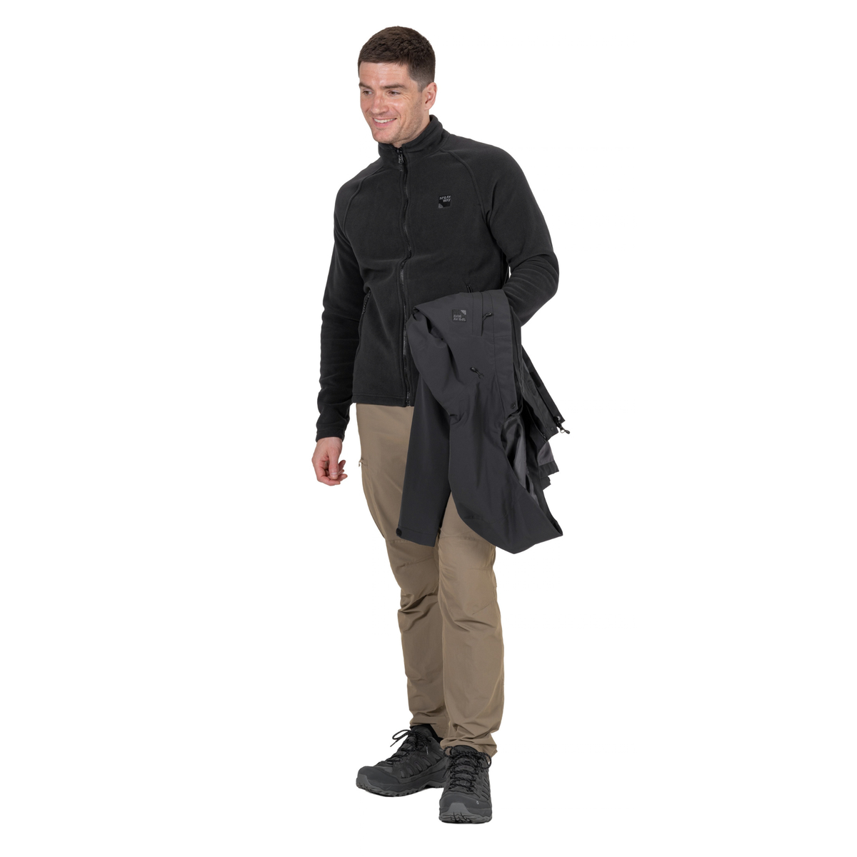 Sprayway Men's Santiago InterActive Full Zip Fleece Jacket SP-01006 Black SP-008854