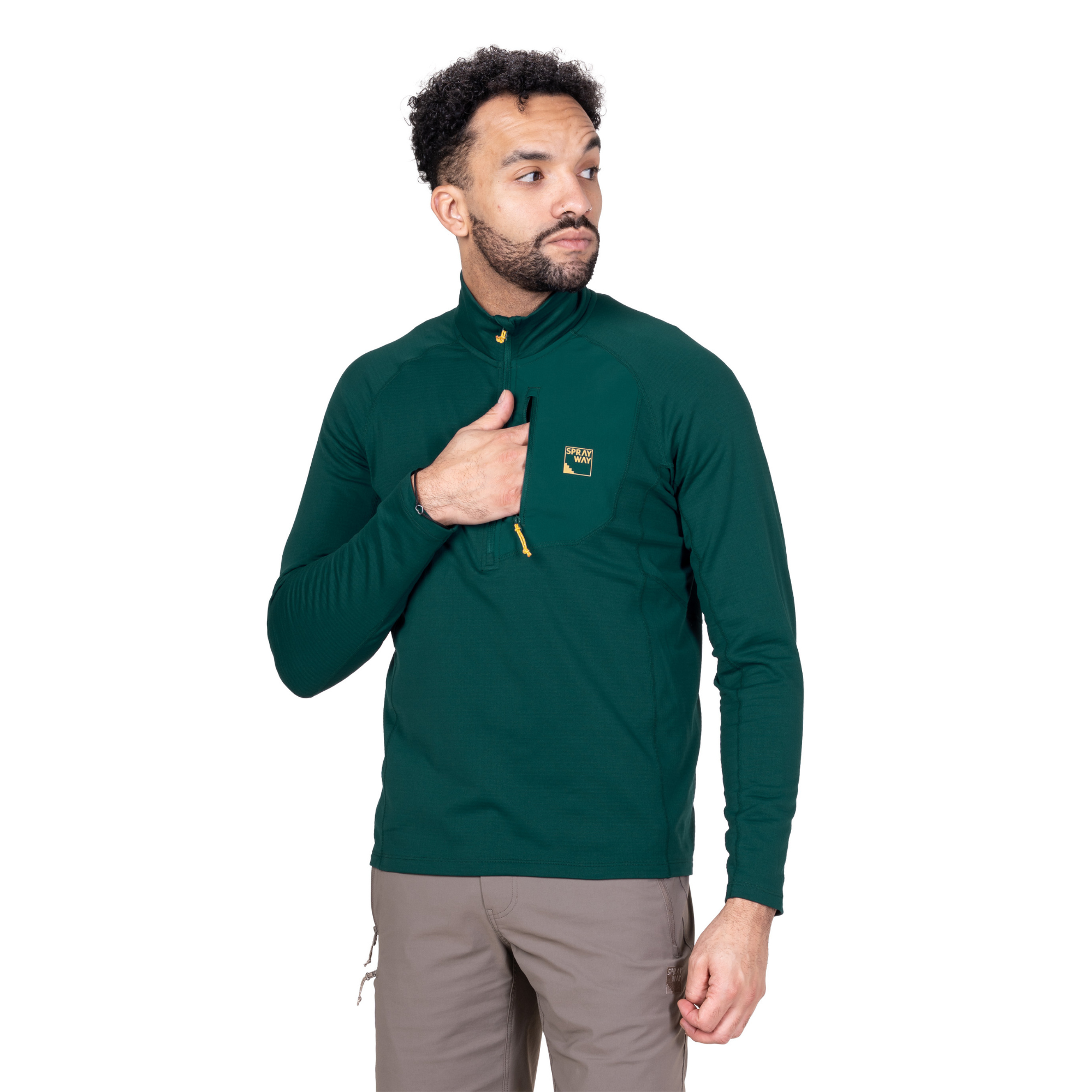 Sprayway Men's Tarn Half Zip Fleece Top (Dark Sea)
