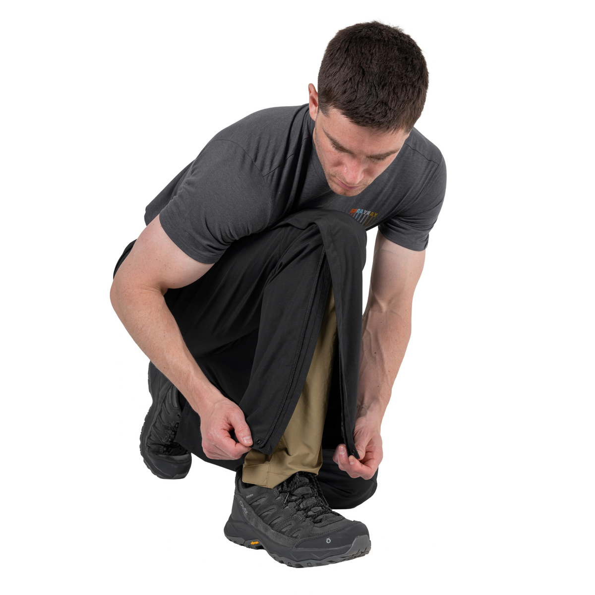 Sprayway Men's Walking 2L Waterproof Over-Trousers SP-01006 Black SP-008107