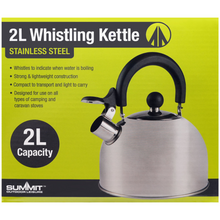 Load image into Gallery viewer, Summit Stainless Steel Whistling Camping Kettle (2L)