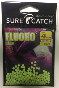 Sure Catch Fluoro Beads (4mm/150 Pack)(Fluorescent Yellow)