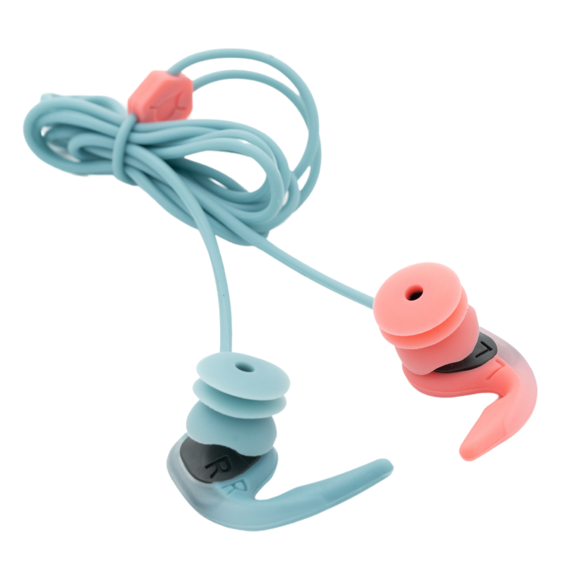 SurfEars Adult 4.0 Swim/Watersports Earplugs (Coral/Sky)