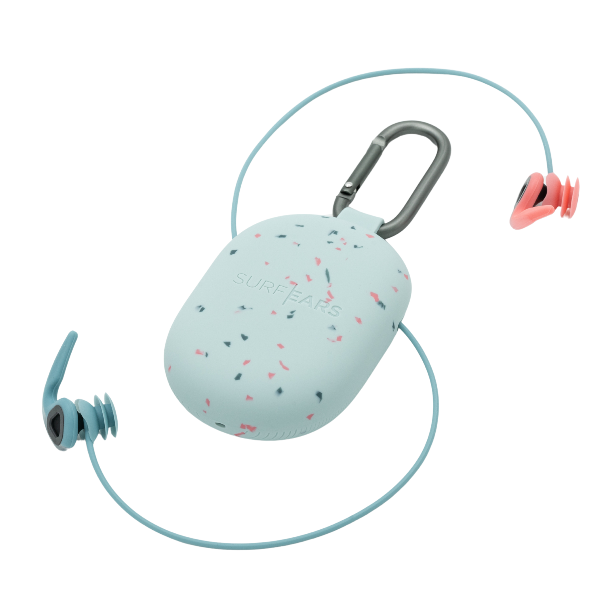 SurfEars Adult 4.0 Swim/Watersports Earplugs (Coral/Sky)