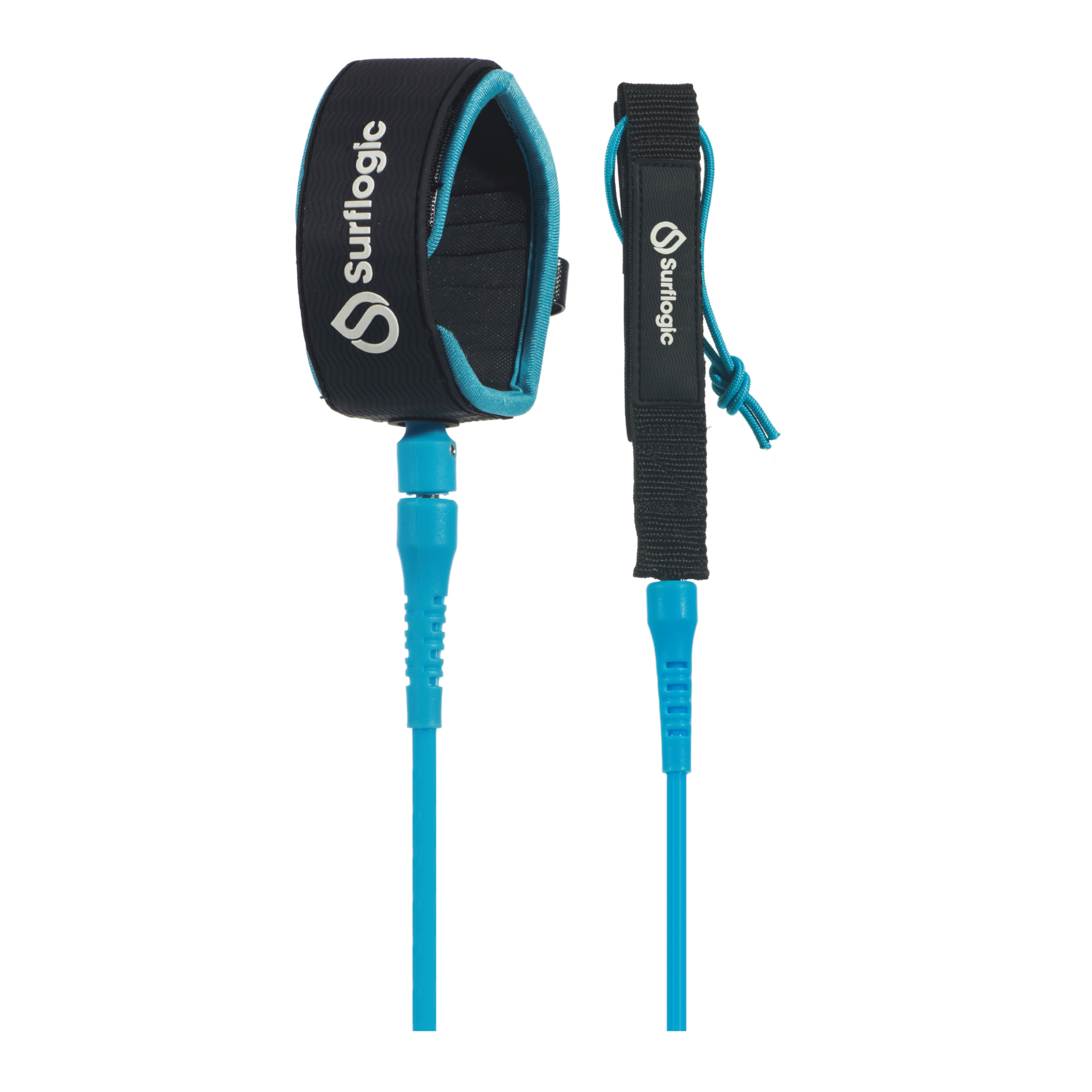Surflogic 6ft Leash Pro Surf Ankle Leash (Cyan)
